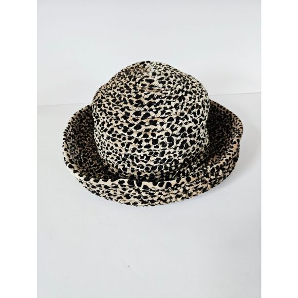 Vintage Betmar New York Velour Fuzzy Cheetah Spotted Print Bucket Cloche Hat main image 7